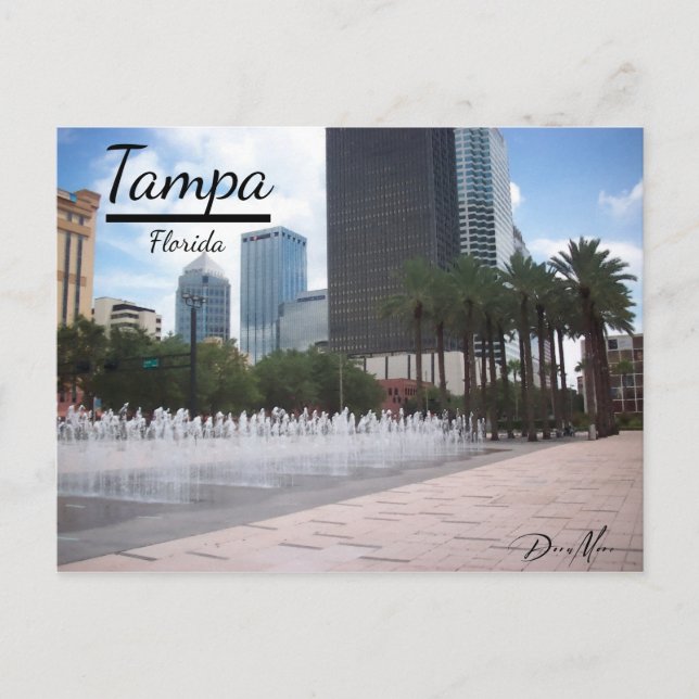 Tampa Florida Postcard Vykort (Framsida)
