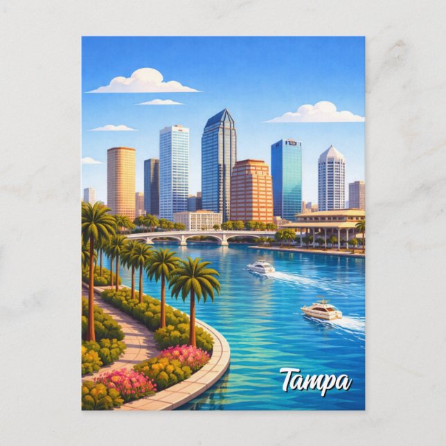 Tampa Florida Resa Vykort (Framsida)