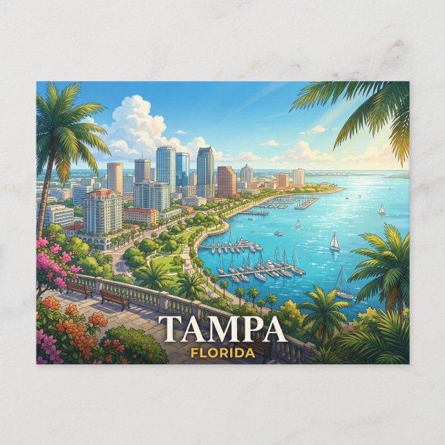 Tampa Florida resa  Vykort (Framsida)
