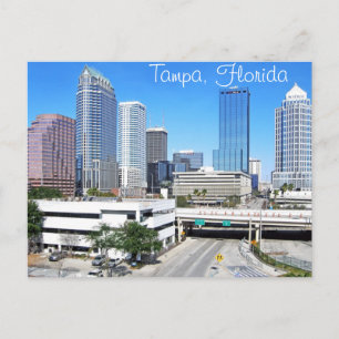 Tampa, Florida skyline från söder Vykort