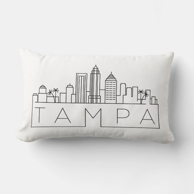 Tampa, Florida Skyline Lumbar Pillow Lumbarkudde (Framsida)
