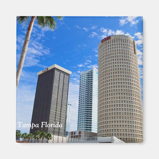 Tampa Florida Skyline Magnet (Framsidan)
