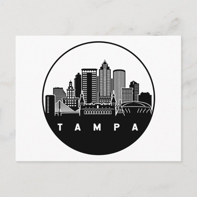 Tampa Florida Skyline Vykort (Framsida)