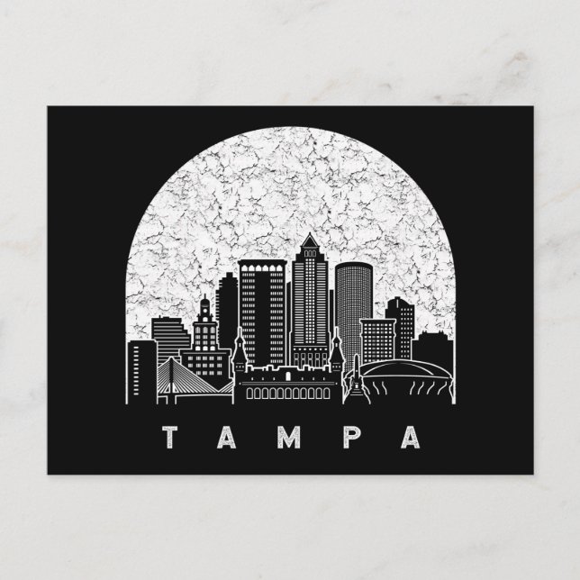 Tampa Florida Skyline Vykort (Framsida)