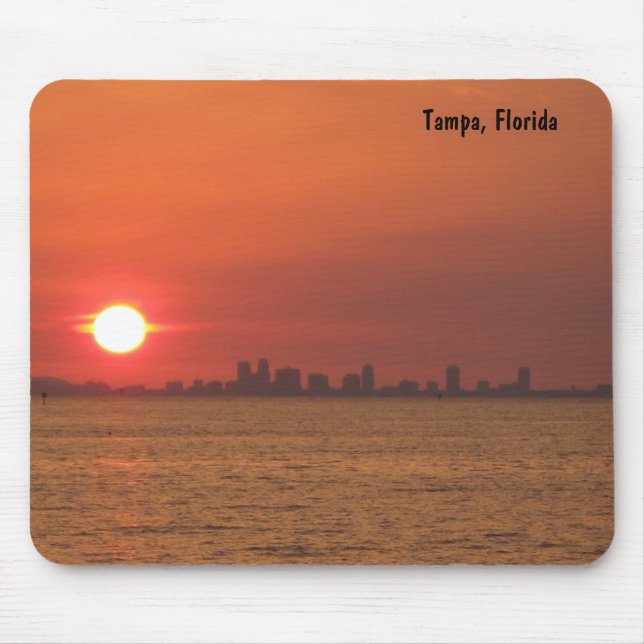 Tampa Florida solnedgång Mousepad Musmatta (Framsidan)