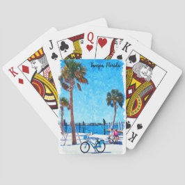 Tampa Florida sommar akvarellmålning Casinokort
