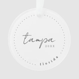 Tampa Florida Travel United Stater Simple Ornament