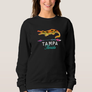 Tampa Florida Usa Alligator Retro Sol Handflatan T T Shirt