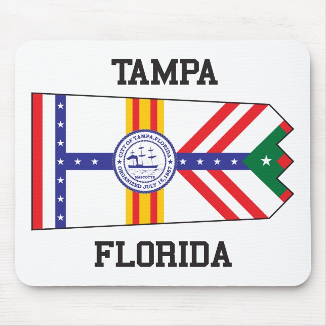Tampa, Florida USA flagga Musmatta (Framsidan)