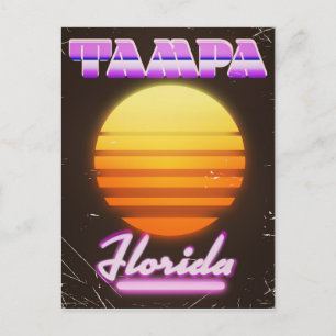Tampa Florida vintage 80 s reseaffisch Vykort