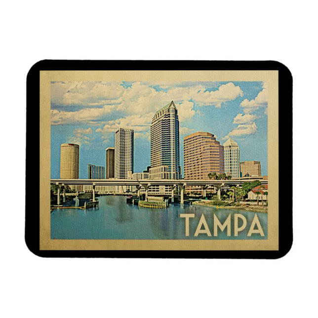 Tampa Florida vintage resor Magnet (Horisontell)