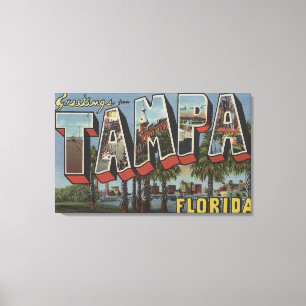 Tampa FloridaLarge brev ScenesTampa, FL Canvastryck