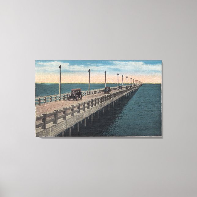 Tampa, FloridaView of Gandy BridgeTampa, FL Canvastryck (Framsida)