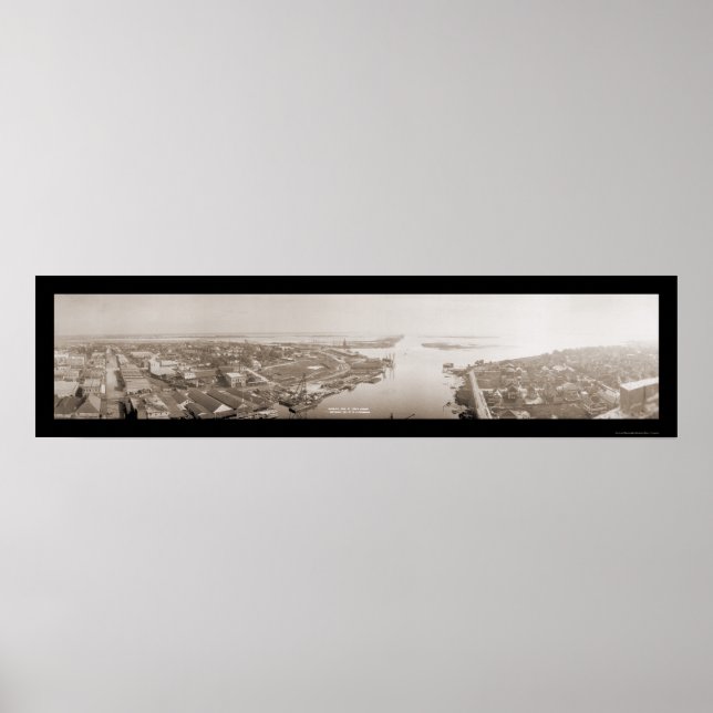 Tampa Harbour, FL Huge Photo 1914 Poster (Framsidan)