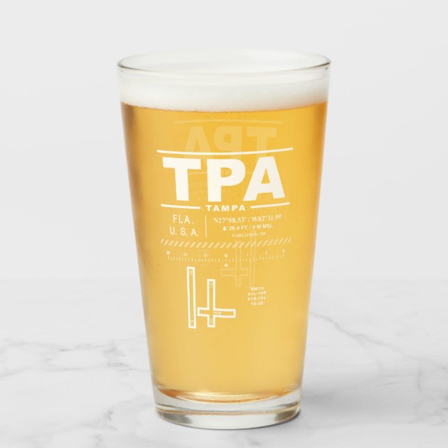 Tampa International Airport TPA Glaskopp (Baksida fylld)