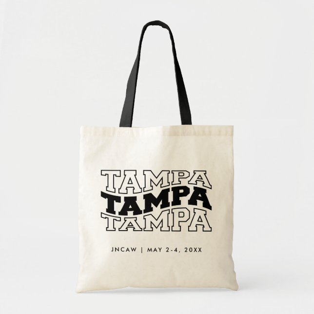 Tampa-konventionens välkomstskylt - handelsutställ tygkasse (Framsidan)