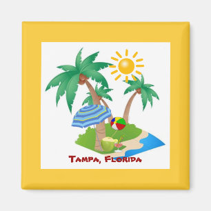 Tampa, kylskåpsmall i Florida Magnet