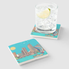 Tampa Skyline Florida USA Stenunderlägg