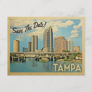 Tampa sparar datumet Florida Meddelande Vykort