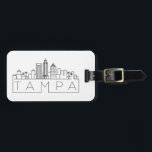 Tampa Stylized City Skyline Luggage Tag Bagagebricka<br><div class="desc">Ett unikt bagagetagg som representerar den vackra staden Tampa i Florida.  Den här märkrn illustrerar stadens unika skylt med namn under.</div>