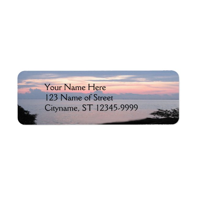 Tampa Sunset Returadress Etikett (Framsidan)
