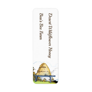 Tamper-Evident Rustic Beehive Honungsbi Returadress Etikett