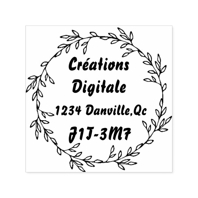  Tampon auto-encreur rond charmant  Självfärgande Stämpel (Design)