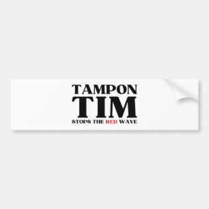 Tampon Tim kommer att stoppa Red Wave-Tim Walz 202 Bildekal