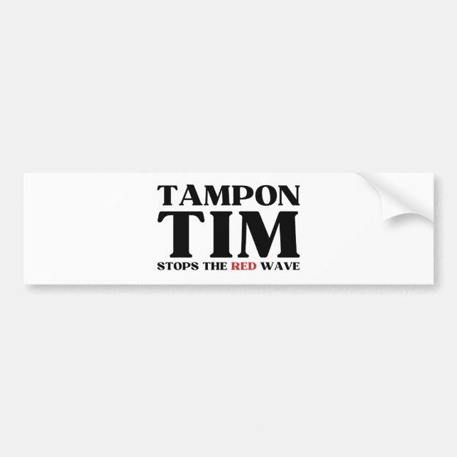 Tampon Tim kommer att stoppa Red Wave-Tim Walz 202 Bildekal (Framsidan)