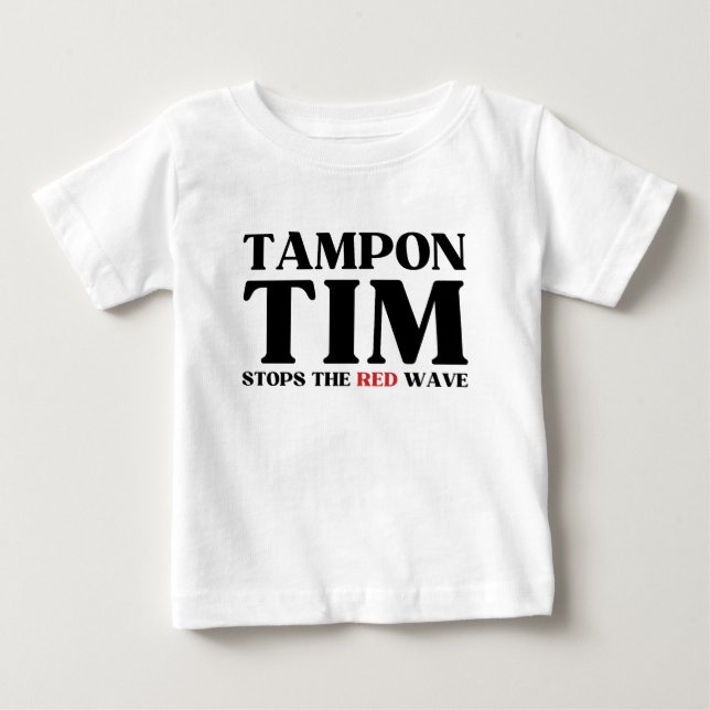 Tampon Tim kommer att stoppa Red Wave-Tim Walz 202 T Shirt (Framsida)