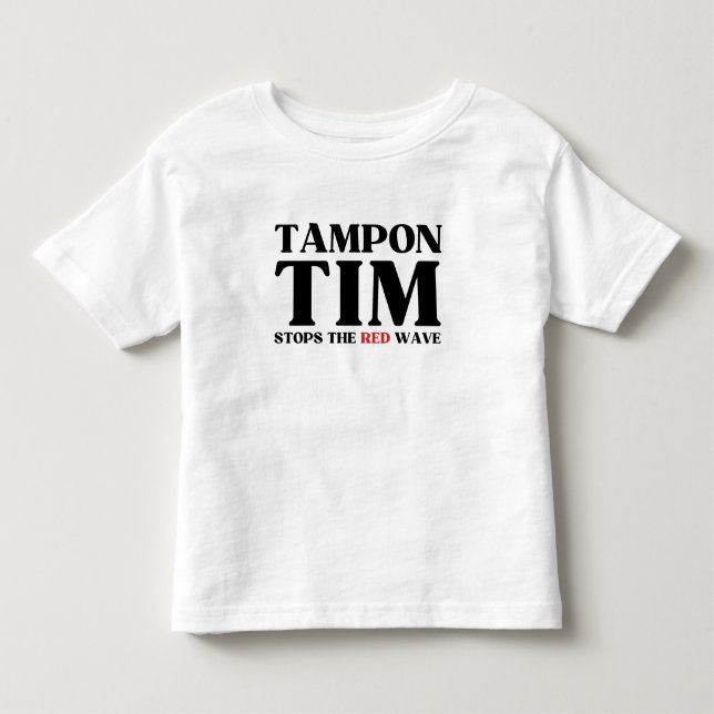 Tampon Tim kommer att stoppa Red Wave-Tim Walz 202 T Shirt (Framsida)