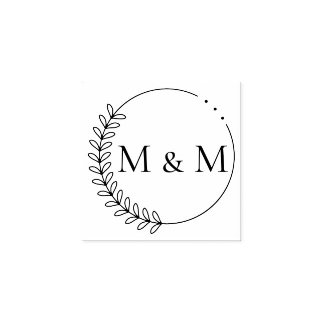 Tampons Encreurs Motif floral, Initiales, Monogram Stämpel (Tryck)