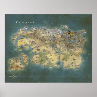 Tamriel Karta Poster