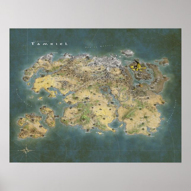 Tamriel Karta Poster (Framsidan)