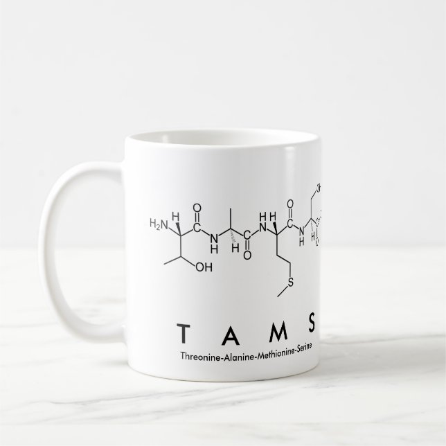 Tams peptide namn mugg (Vänster)
