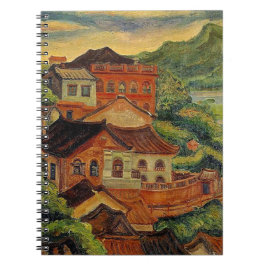 Tamsui & Chen Cheng-Po /Taiwan vintage art office Anteckningsbok
