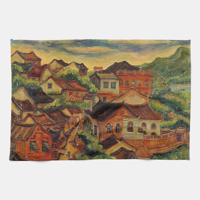 Tamsui & Chen Cheng-Po /Taiwan vintage konkokning Kökshandduk (Horisontell)
