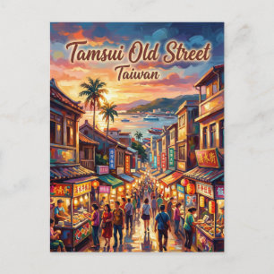 Tamsui Old Street Taiwan Vykort