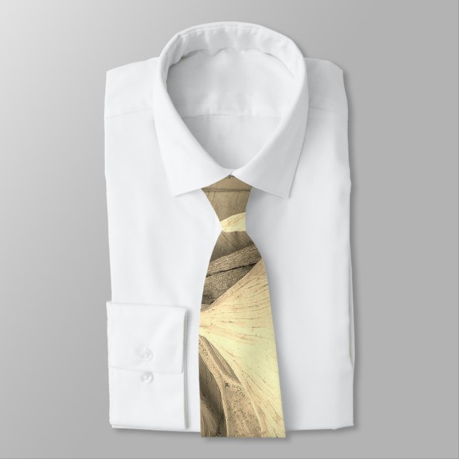 Tan abstrakt löv slips (Bunden)