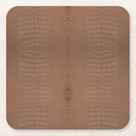 Tan Alligator Struktur Skriv ut Underlägg Papper Kvadrat