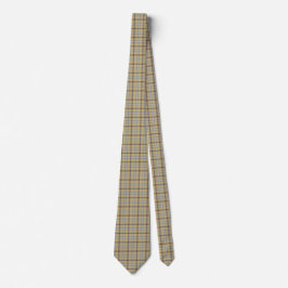 Tan and Wedgewood Blue Plaid Neck Tie Slips