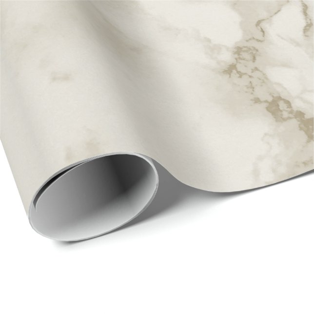 Tan and White Marble Struktur look Presentpapper (Rullad Hörn)