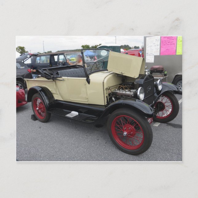 Tan Antique Car Vykort (Framsida)