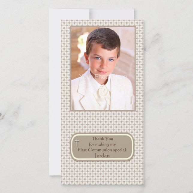 Tan Argyle, fotokort för Religiösa Tack Kort (Framsida)