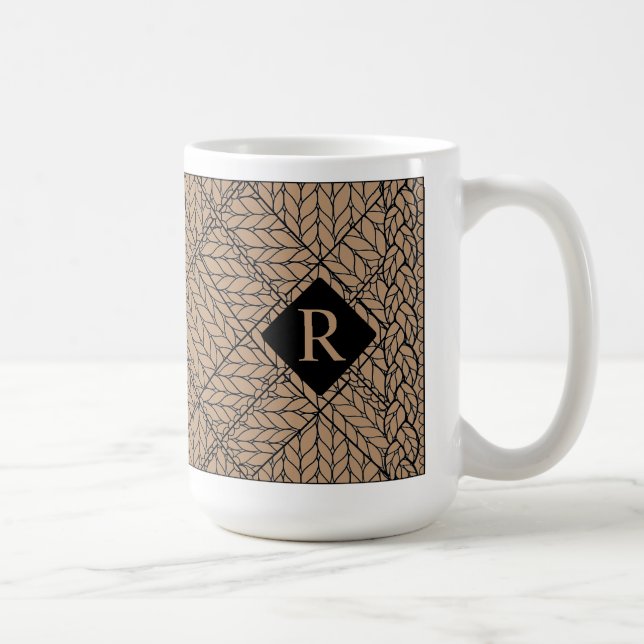 TAN ARGYLE KNIT Hög Vit Mugg + Initial II  (Höger)
