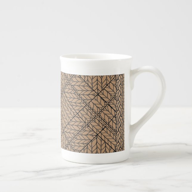 TAN ARGYLE-STICKAD Mugg av benporslin (Höger)