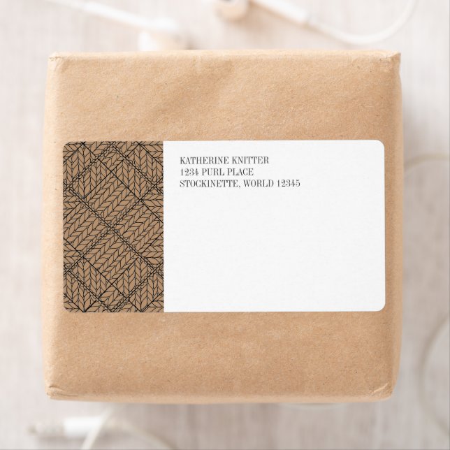 TAN ARGYLE-STICKADE Leveransadressetiketter Fraktsedel (Insitu)