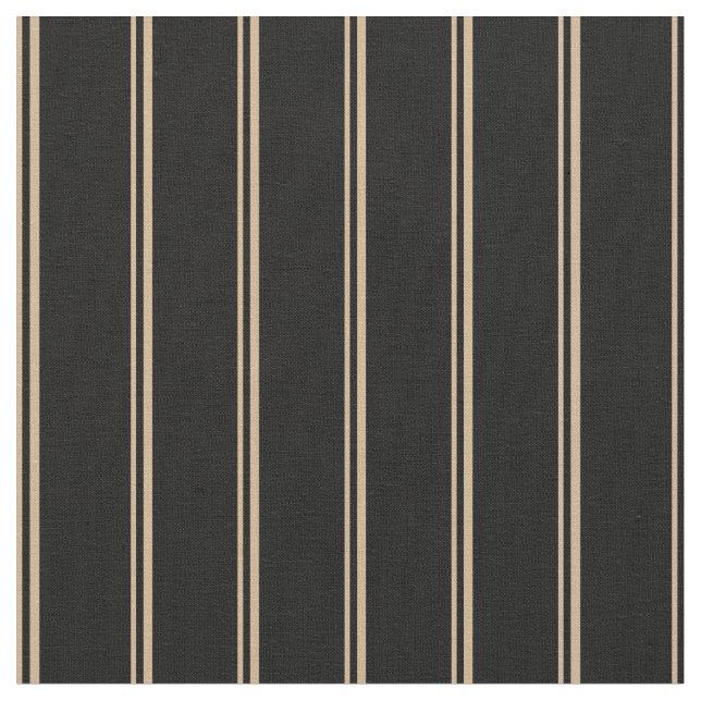 Tan & Black Färgad Mönster Tyg (Närbild)