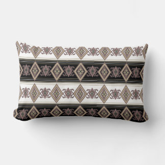 Tan Blend Folk Design Reversible Lumbar Pillow Lumbarkudde