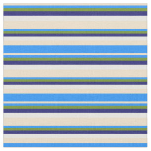 Tan-, Blue-, Grönt-, Midnight Blue- och White-Färg Tyg